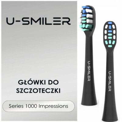 2 GŁÓWKI KOŃCÓWKI SZCZOTECZKI SONICZNEJ U-SMILER